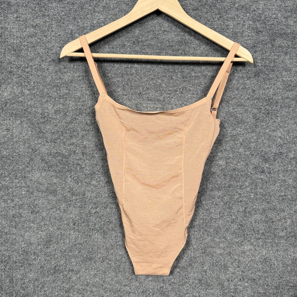 Skims Womens‎ Size XXS Seamless Bodysuit Tan Nylon Blend Adjustable Straps